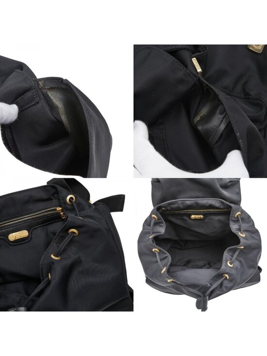 Fendi Backpack Black Nylon Leather main image 5